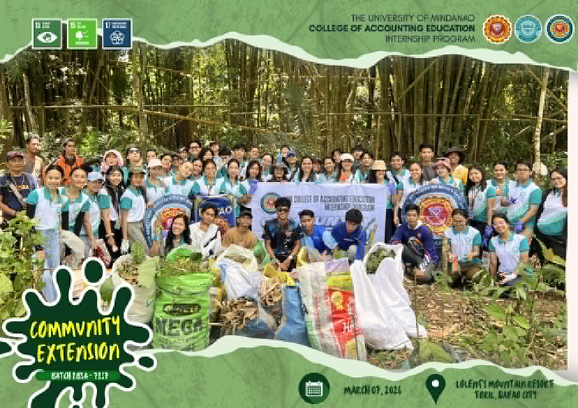 UM-CAE Interns Participate in Tree-Weeding Activity