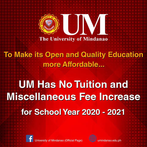 No tuition fee increase for SY 2020 - 2021