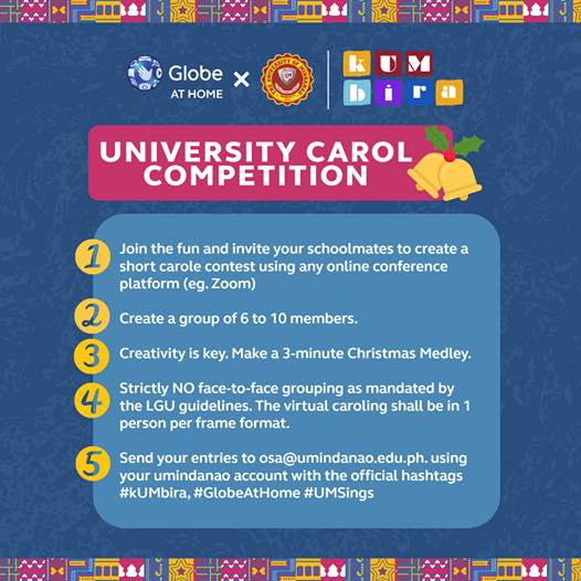 Get in the yuletide spirit with the UM Christmas Carol Competition!