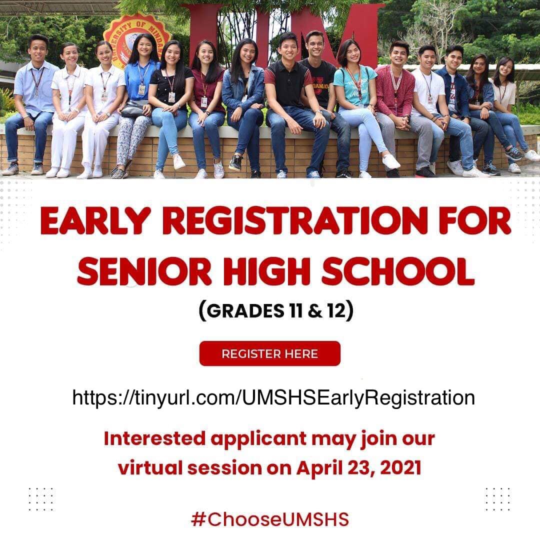 UM accepting early registration for Senior High School!