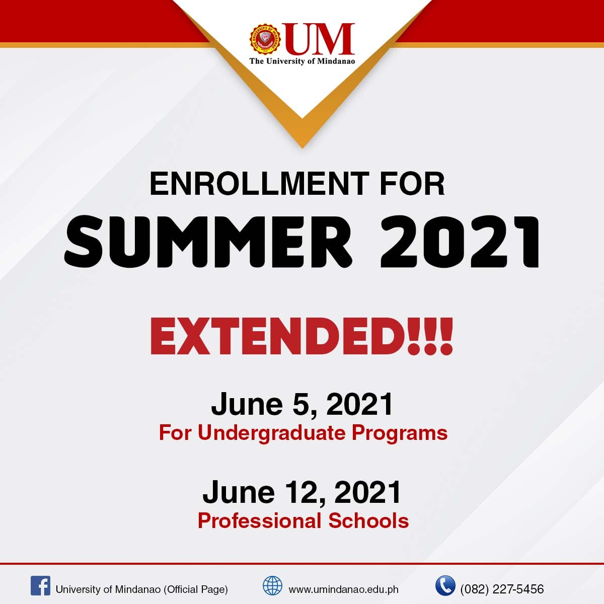 Enrollment for Summer SY 2020 - 2021 extended!