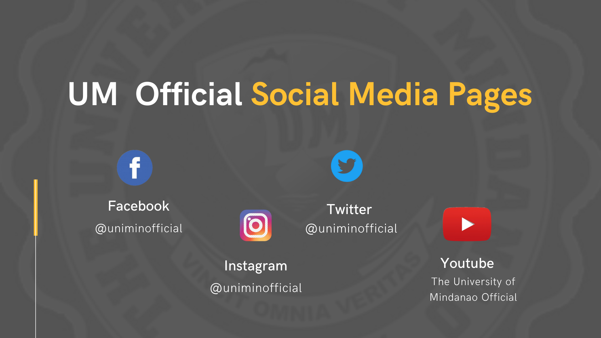 The UM Official Social Media Accounts