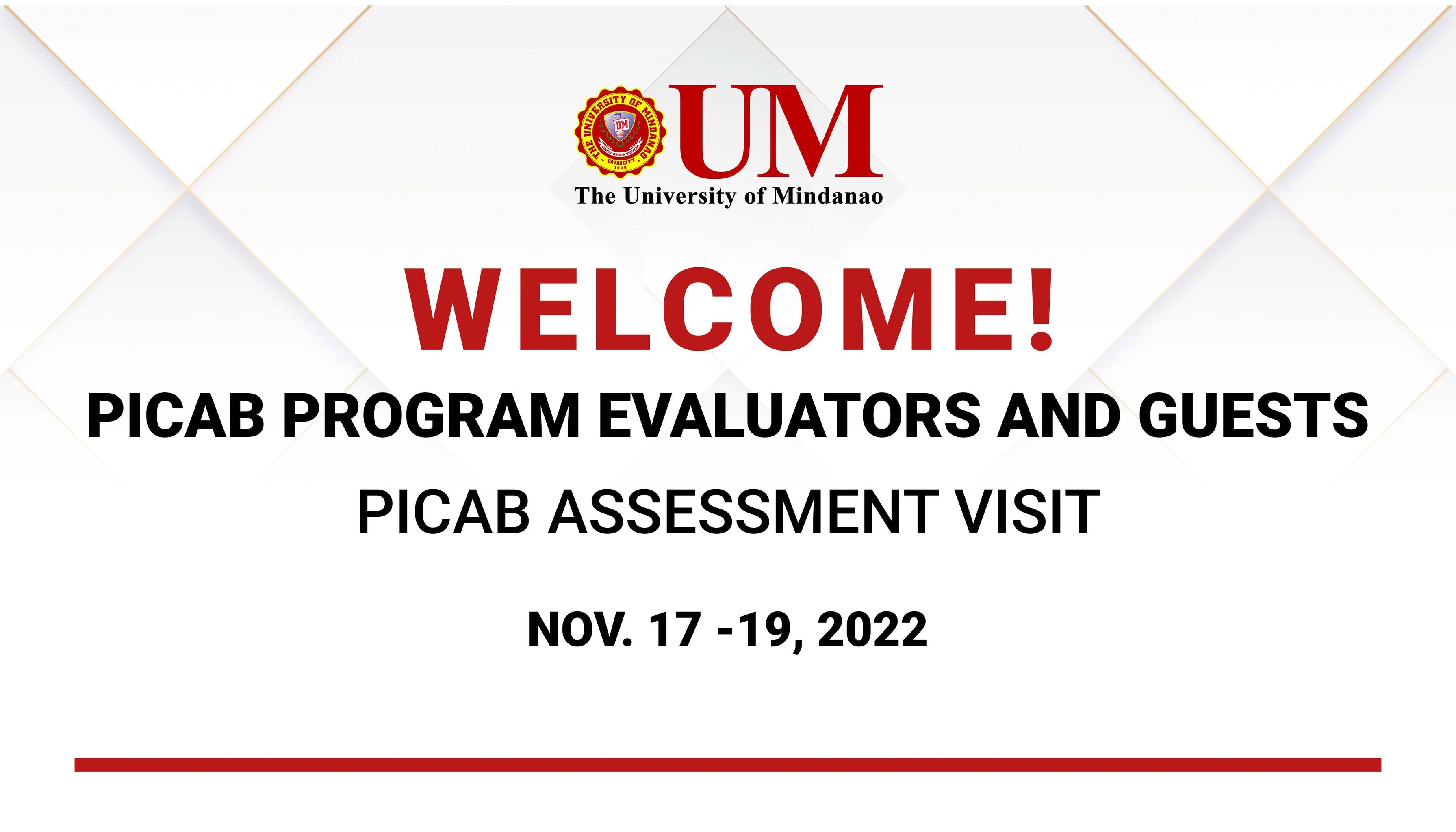 UM welcomes its program evaluators from PICAB