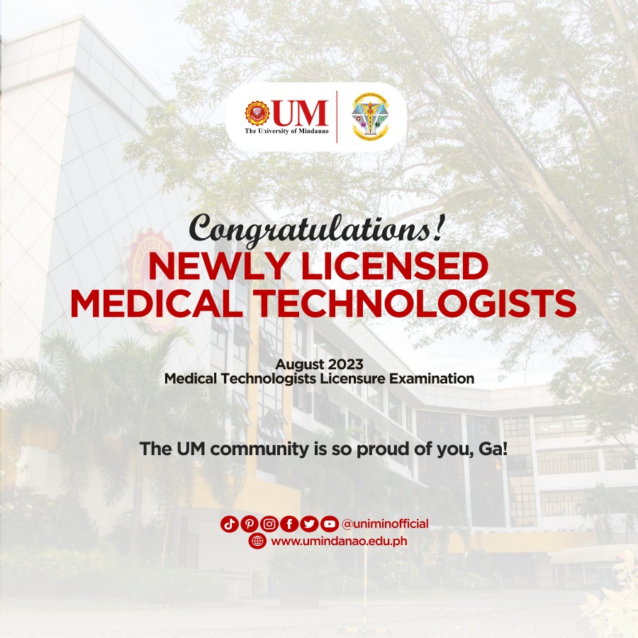 UM has 100% passing rate in August 2023 Medical Technologists licensure exam