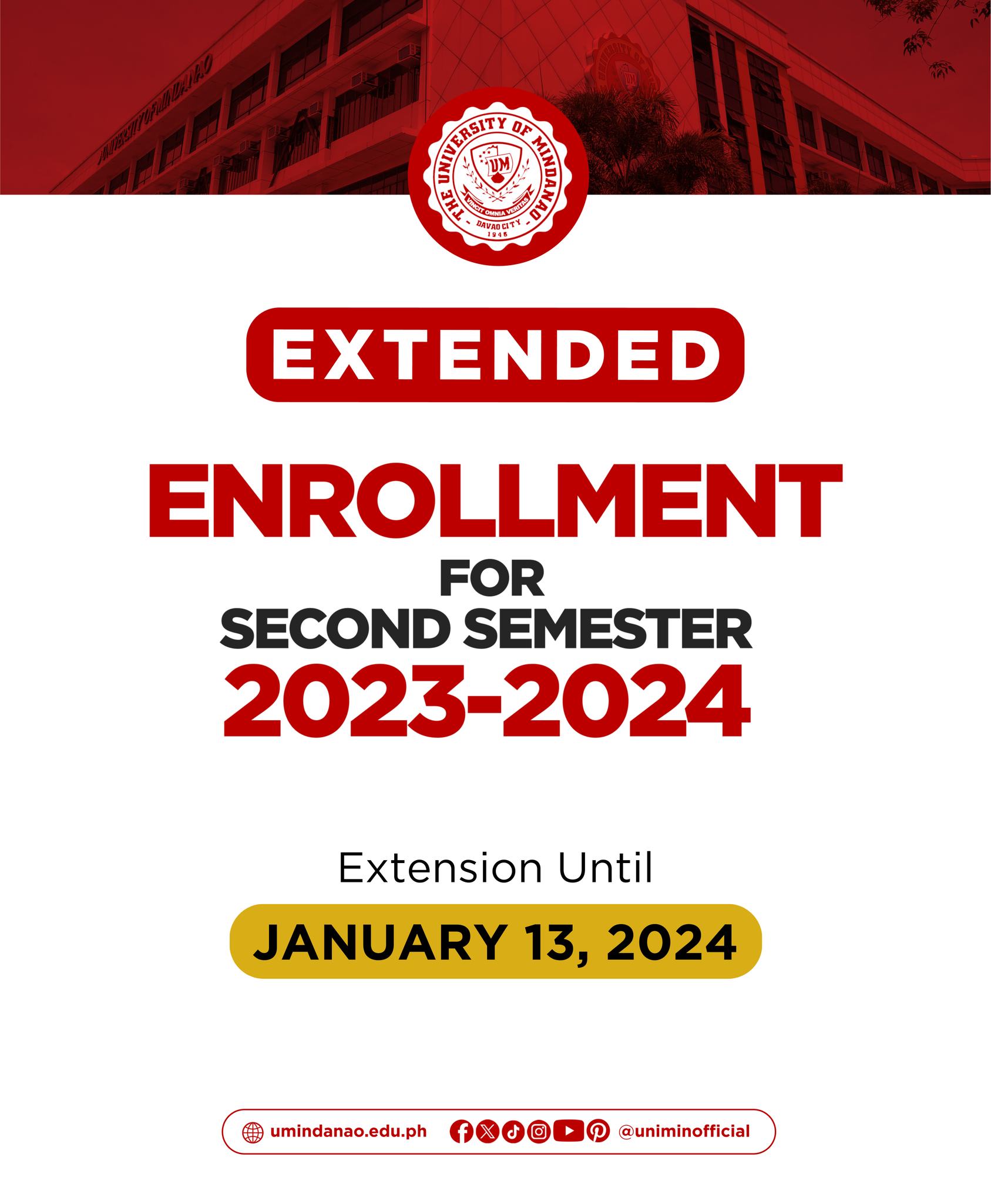 Enrollment Second Sem SY 2023 - 2024 Extended