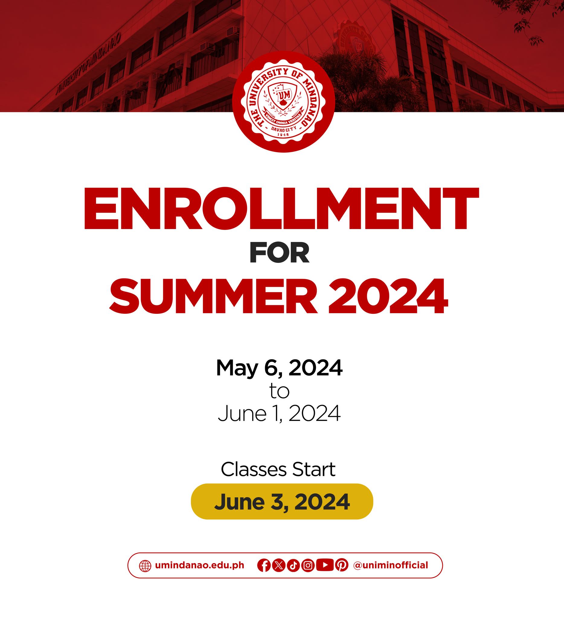 Announcement: Summer 2024 Enrollment