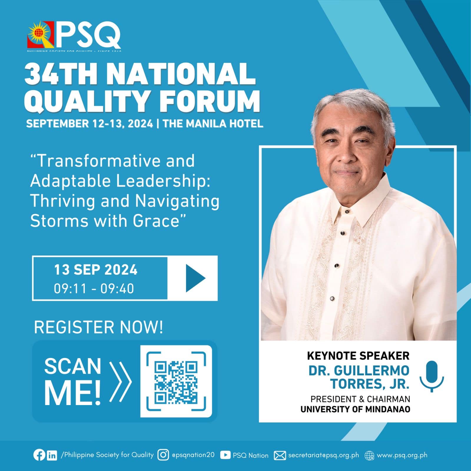 Dr. Guillermo P. Torres Jr is PSQ's National Quality Forum Keynote Speaker