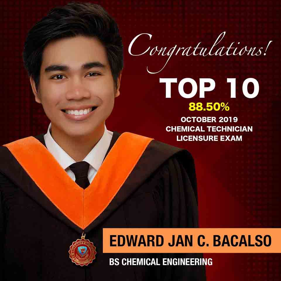 UM produces topnotcher in Chemical Technician licensure exam