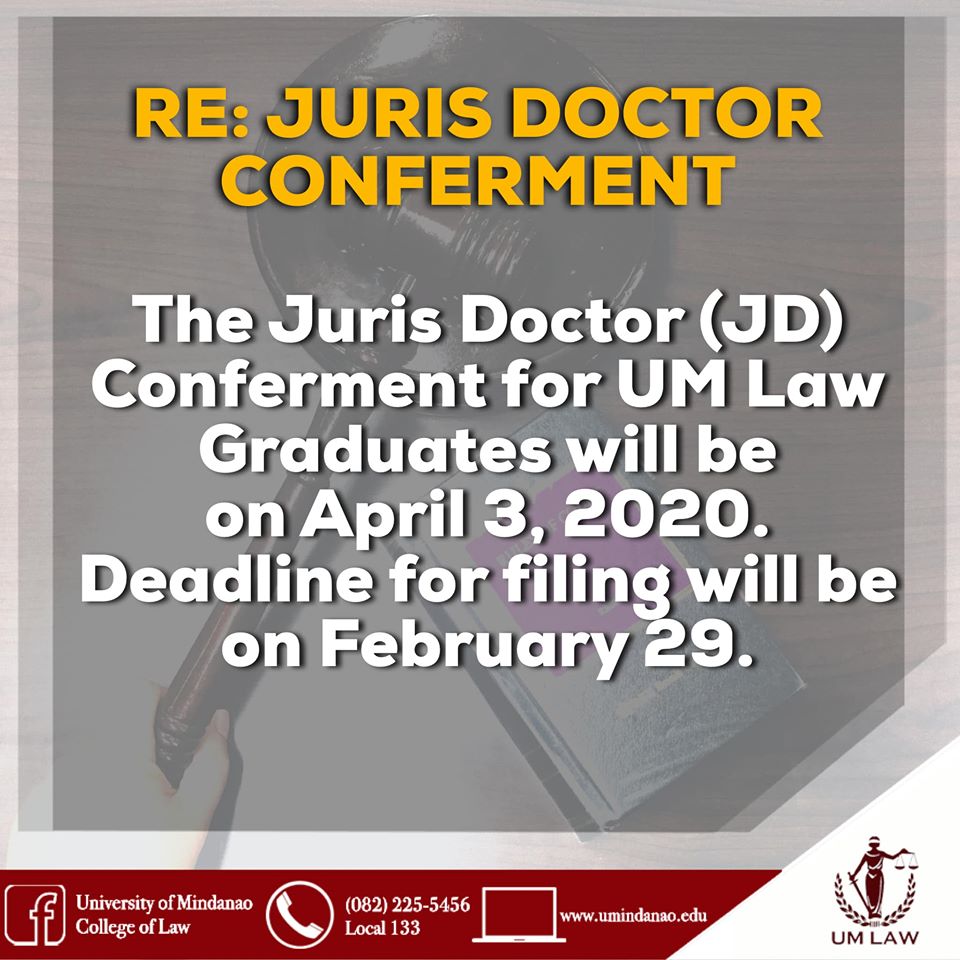 ATTENTION: Juris Doctor Conferment